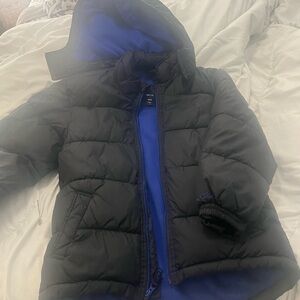 GAP Kids Black and Blue Puffer Jacket